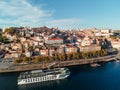 Aerial View of Porto Oporto City And Douro River Portugal Royalty Free Stock Photo