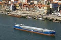 Aerial view of Porto with river Douro and Ribeira