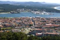 Aerial view of Portuguese city Viana do Castelo Royalty Free Stock Photo