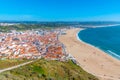Aerial view of Portuguese seaside town Nazare