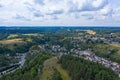 Aerial view of Pottenstein / Germany in Franconian Switzerland