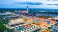 Aerial view power plant, Combined cycle power plant electricity