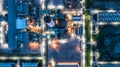 Aerial view power plant, Combined cycle power plant electricity Royalty Free Stock Photo