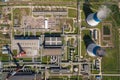 Aerial view of power plant Royalty Free Stock Photo