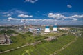 Aerial view of power plant Royalty Free Stock Photo