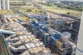 Aerial view - power plant, Poland, Europe. Royalty Free Stock Photo