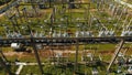 Electrical substation,power station. Aerial view Royalty Free Stock Photo