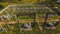 Electrical substation,power station. Aerial view Royalty Free Stock Photo