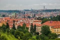 Aerial view of Prague center in Bohemia Royalty Free Stock Photo