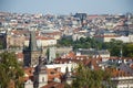 Aerial view on Prague city Royalty Free Stock Photo