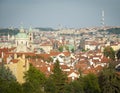 Aerial view on Prague city Royalty Free Stock Photo