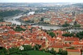 The aerial view of Prague City Royalty Free Stock Photo