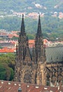 The aerial view of Prague City Royalty Free Stock Photo