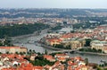 The aerial view of Prague City Royalty Free Stock Photo