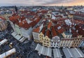 Aerial view on Prague city center Royalty Free Stock Photo