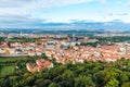 The aerial view of Prague City from Petrin Hill Royalty Free Stock Photo