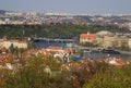 The aerial view of Prague City from Petrin Hill. Prague, Czech Republic Royalty Free Stock Photo