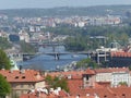 Aerial view of Prague in Czech Republic. Royalty Free Stock Photo