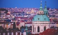 Aerial view Prague old city Royalty Free Stock Photo