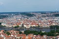 Aerial view of Prague from Petrin Tower Royalty Free Stock Photo