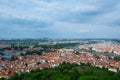 Aerial view of Prague from Petrin Tower Royalty Free Stock Photo