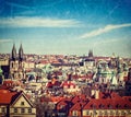 Aerial view of Prague Royalty Free Stock Photo