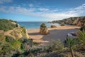 Aerial view of Praia dona Ana Beach - Lagos, Algarve, Portugal Royalty Free Stock Photo