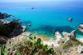 Aerial view of Praia I Focu beach on Calabria Coast, Capo Vaticano, Italy