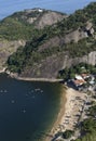 Aerial View of Praia Vermelha, Rio de Janeiro Royalty Free Stock Photo