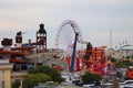 Aerial view of Prater amusement park Royalty Free Stock Photo