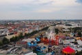 Aerial view of Prater amusement park in Vienna Royalty Free Stock Photo