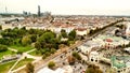 Aerial view of Prater amusement park and Vienna cityscape, Austria Royalty Free Stock Photo