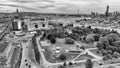 Aerial view of Prater amusement park and Vienna cityscape, Austria Royalty Free Stock Photo