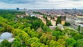 Aerial view of Prater amusement park and Vienna cityscape, Austria Royalty Free Stock Photo