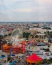 Aerial view of Prater amusement park through a window Austria Royalty Free Stock Photo