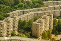 Aerial view of prefab houses in Lazdynai, Vilnius, Lithuania Royalty Free Stock Photo