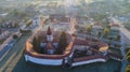 Aerial view of Prejmer fortified Church. Brasov, Romania Royalty Free Stock Photo