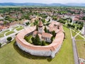 Aerial view of Prejmer fortified Church. UNESCO world heritage s Royalty Free Stock Photo