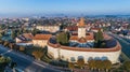 Aerial view of Prejmer fortified Church. Brasov, Romania Royalty Free Stock Photo