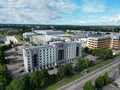 Aerial view of the Premier Inn London Gatwick Airport (Manor Royal) hotel, Crawley, UK Royalty Free Stock Photo