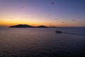 Aerial view of Prince Islands in Istanbul at sunset. Istanbul, Turkey.