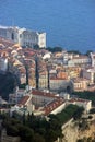 Aerial View of the Prince's Palace and the Oceanographic Museum Royalty Free Stock Photo