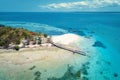 Aerial view of Prison Island, Zanzibar Royalty Free Stock Photo