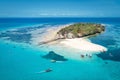 Aerial view of Prison Island, Zanzibar Royalty Free Stock Photo