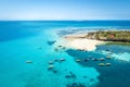 Aerial view of Prison Island, Zanzibar Royalty Free Stock Photo