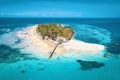 Aerial view of Prison Island, Zanzibar Royalty Free Stock Photo