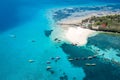 Aerial view of Prison Island, Zanzibar Royalty Free Stock Photo