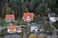 Aerial view of private houses in Viimsi district Royalty Free Stock Photo