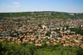 Aerial view of Provadia City in Bulgaria from Ovech Fortress