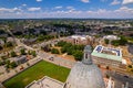 Aerial view of Providence cityscape with Rhode Island State House Royalty Free Stock Photo